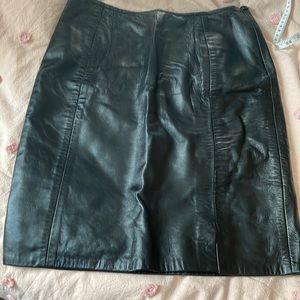 Custom Made Genuine Leather Skirt